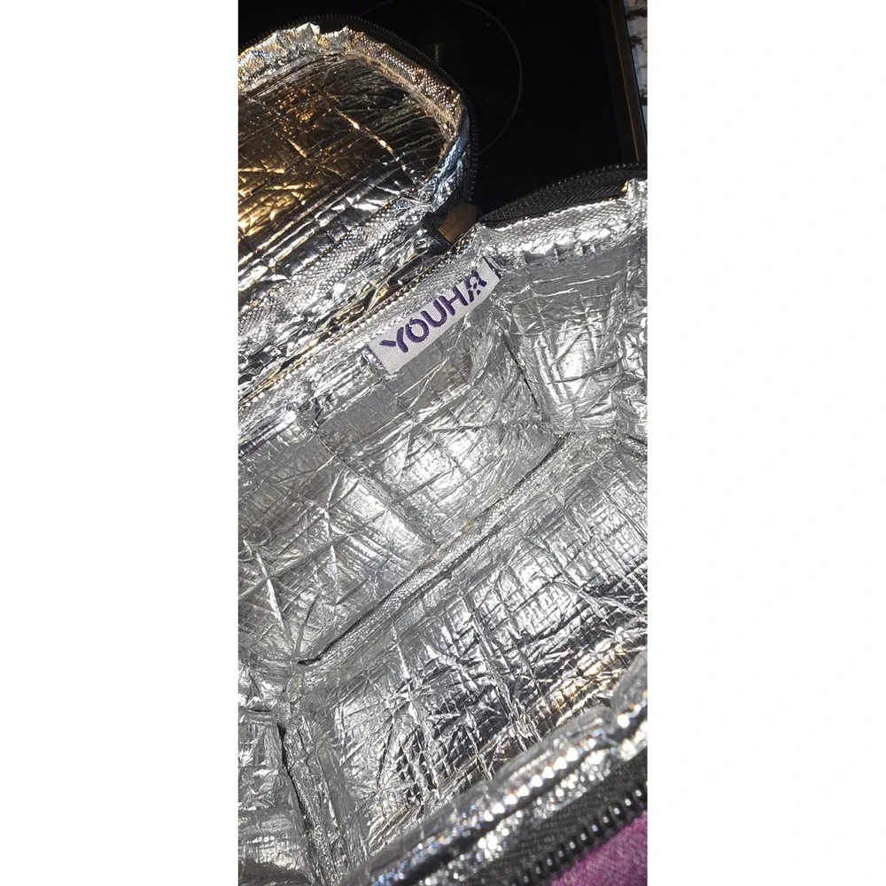 pink Youha insulated breast milk cooler bag with a top handle